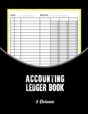 accounting ledger book 3 column large print income expense account recorder and tracker logbook simple
