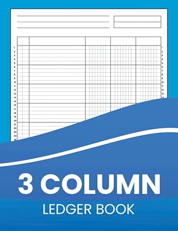 3 column ledger book accounting ledger book for home or small business record income expenses and finances 3