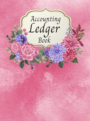 accounting ledger book hardcover pink floral income and expenditure tracker for home or small business 