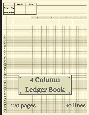 4 column ledger book accounting ledger book for bookkeeping small business personal use income and expense