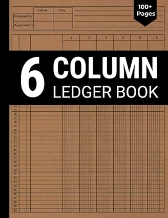 6 column ledger book accounting ledger book for bookkeeping six column ledger book for small business and