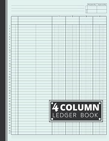 4 column ledger book accounting ledger book / income and expense log book for small business and personal