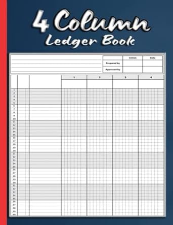 4 column ledger book income and expense log book for small business and personal finance / accounting ledger