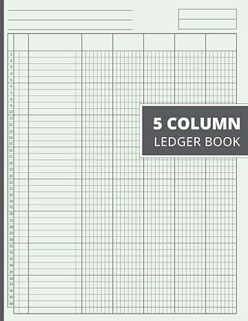 5 column ledger book green accounting ledger book for bookkeeping accounting journal entry book 110 pages for