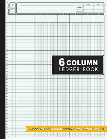 6 column ledger book accounting ledger book for tracking finances income and expense log book for small