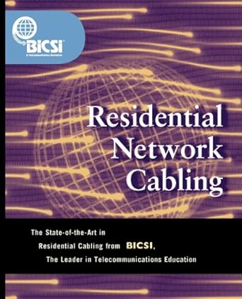 residential network cabling 1st edition bicsi 0071382119, 978-0071382113