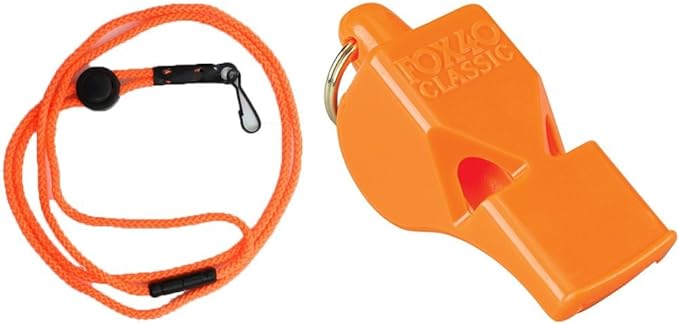 fox 40 classic official whistle with break away lanyard orange  ‎fox 40 b00lb9b788