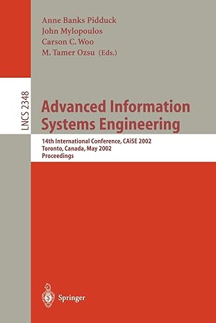 advanced information systems engineering 14th international conference crise 2002 toronto canada may 2002