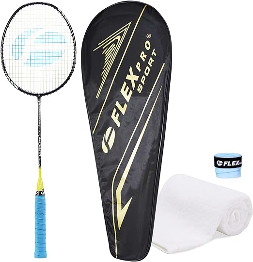 flexpro 4u 26lbs tension carbon fiber head light series badminton racket high rigid lightweight racket g2 