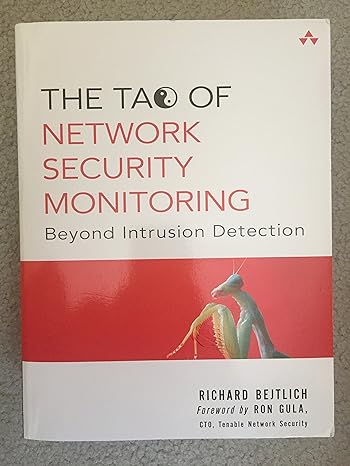 the tao of network security monitoring beyond intrusion detection 1st edition richard bejtlich 0321246772,