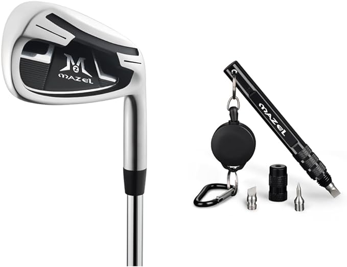 Mazel Single Golf 8 Iron And Golf Club Groove Sharpener Tool Bundle Of 2