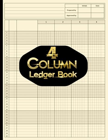 4 column ledger book accounting ledger book for business columnar pad journal notebook income and expense log