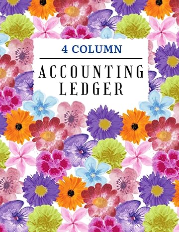 4 column accounting ledger book ledger paper pad columnar notebook in colorful flowers and floral theme for