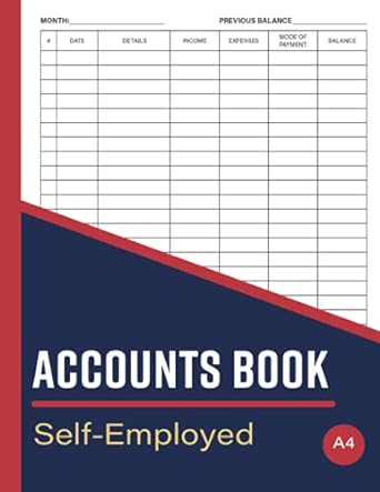 accounts book self employed accounting ledger book a4 register income and expense bookkeeping record book for