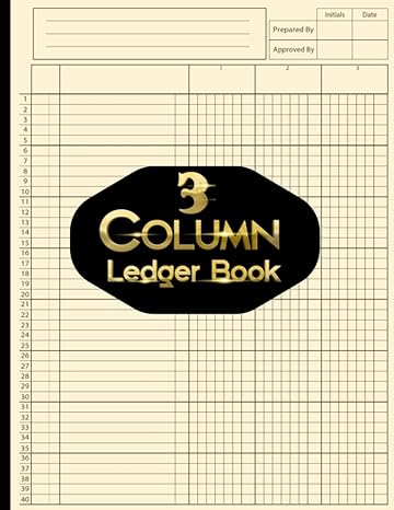 3 column ledger book accounting ledger book for business columnar pad journal notebook income and expense log