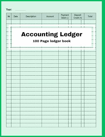 accounting ledger 8 5x11 100 page simple ledger book for small business and bookkeeping  anthony john