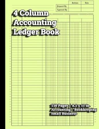 4 column accounting ledger book 110 pages 8 5 x 11 in accounting bookkeeping small business  calvin booker