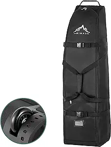 ?himal outdoors soft sided golf travel bag heavy duty 600d polyester universal size with wheels  ?himal