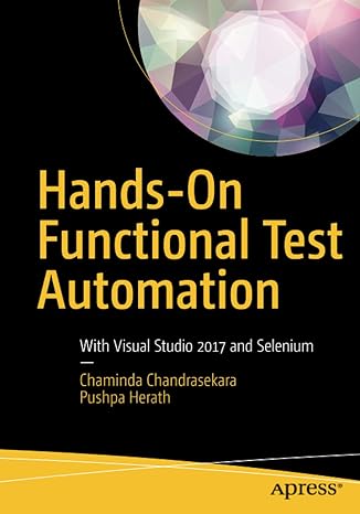 hands on functional test automation with visual studio 2017 and selenium 1st edition chaminda chandrasekara