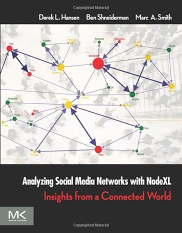 analyzing social media networks with nodexl insights from a connected world 1st edition derek hansen ph.d.
