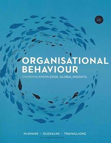 organizationl behavior 4th edition steven mcshane , mara olekalns, tony travaglione 0071016260, 9780071016261