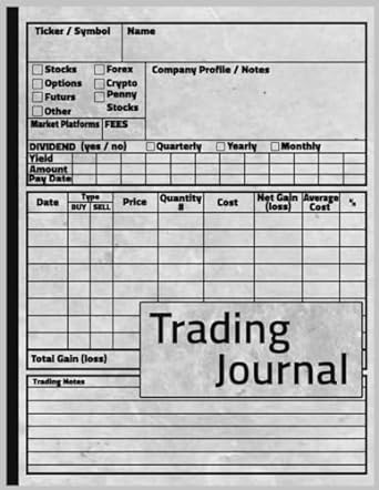 trading journal log book for stock trading and investing 120 pages 1st edition pedri samuel b0cmq8krzj