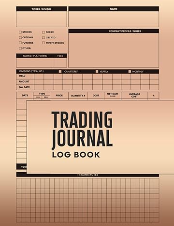 trading journal log book for stock trading and investing 1st edition boodabmc publishing b0cl415w7r