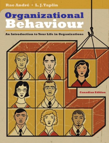 organizational behaviour an introduction to your life in organizations 1st edition rae andre, l.j. taplin