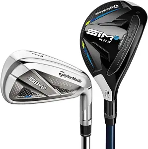taylormade sim 2 max combo mens right hand steel stiff 5 pw rescue 3 and 4  ?taylormade b08qslzn35