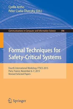 formal techniques for safety critical systems  international workshop ftscs 2015 paris france november 6 7