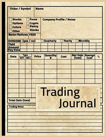 trading journal log book for stock trading and investing 120 pages 1st edition robby natalie b0cmq8jg71