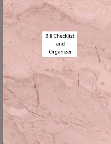 bill checklist and organizer simple monthly bill payments checklist organizer planner log book money debt