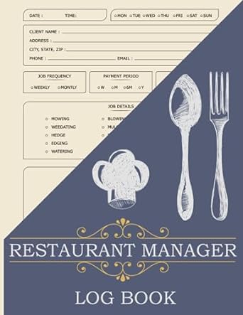 restaurant manager log book simple task management log book for restaurants hotels and small businesses daily