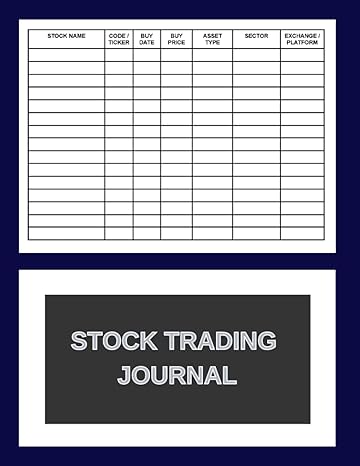 Stock Trading Journal Smart Navy Blue Log Book For Traders And Investors 101 Pages