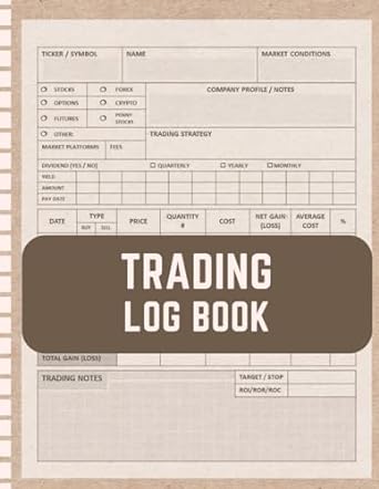 trading log book this trader journal help to keep track of your trading 1st edition log space b0cmd1c8sg