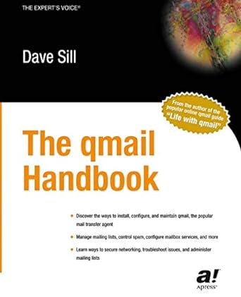 the qmail handbook 1st edition dave sill 1893115402, 978-1893115408