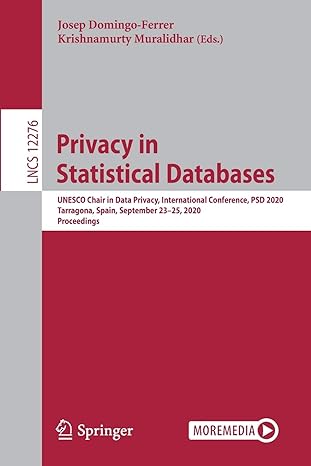 privacy in statistical databases unesco chair in data privacy international conference psd 2020 tarragona