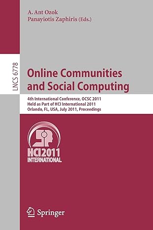 online communities and social computing  international conference ocsc 2011 held as part of hci international
