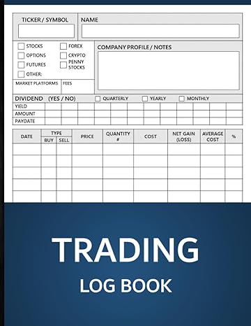 trading log book simple stock trading log and investment journal notebook 1st edition simple style press