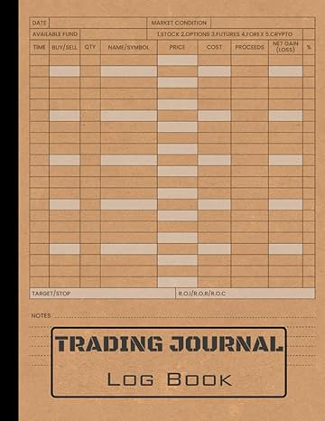 trading journal log book log book is an easy way to keep track of your trades trade strategy planner trades