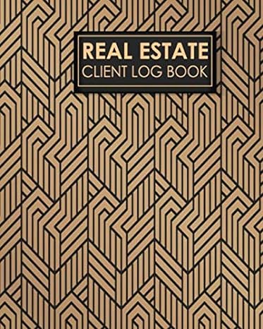 real estate customer log book real estate client tracking book a  client portfolio management planner perfect