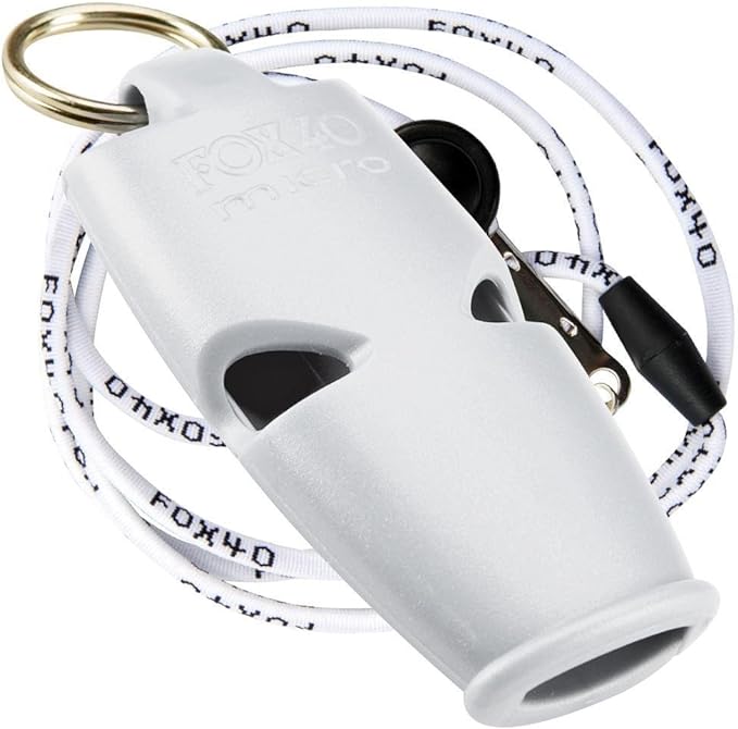 fox 40 micro safety whistle with landyard white  ‎fox 40 b00619crq4