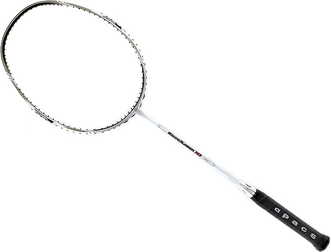 apacs edgesaber 10 white badminton racket  ‎apacs b01711opni