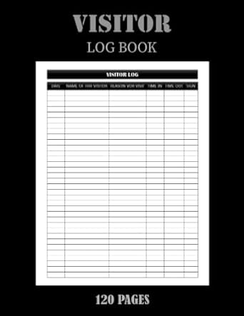 visitor log book 2022 for schools businesses gyms offices and other businesses there is a visitor register