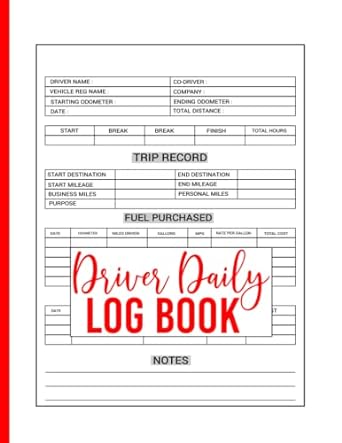 driver daily log book driver log book to record vehicle details trips and mileage log auto driving record