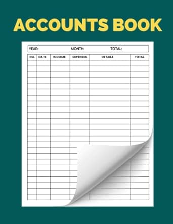 accounts book income and expense log book for self employed and small businesses to keep track of income and