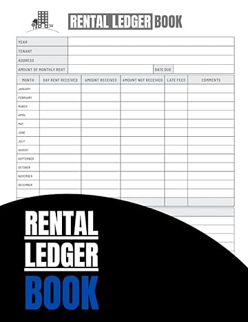 rental ledger book property management log book landlord rental property manager journal rent management