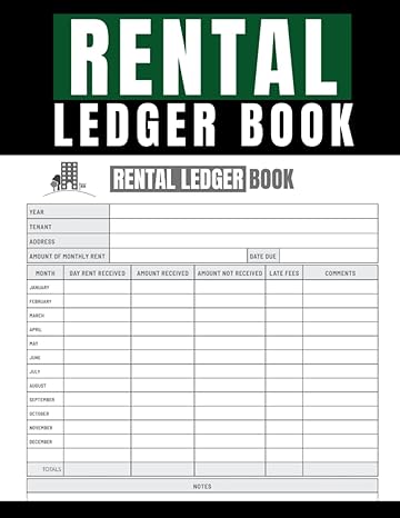 rental ledger book rental property record log book rent management notebook rental property investing