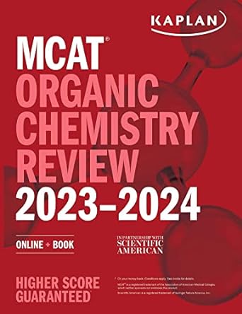 mcat organic chemistry review 2023 2024 1st edition kaplan test prep 1506283071, 978-1506283074