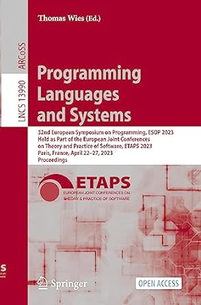 programming languages and systems 32nd european symposium on programming esop 2023 held as part of the